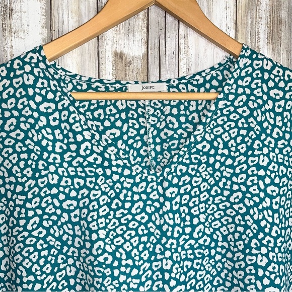 Jodifl Teal The End Oversized Blouse - Picture 4 of 6